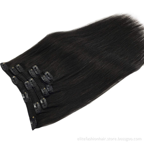 Clip in Hair Extensions Blonde Human Hair for Women Clip in Hair Extensions